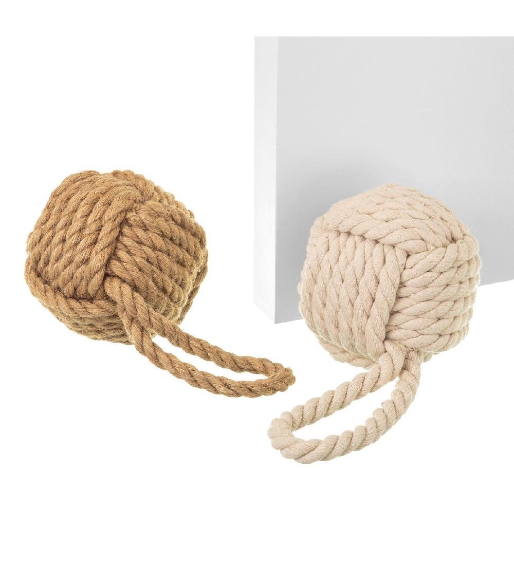 Wadiga Set De 2 Butoirs De Porte Noeuds Corde