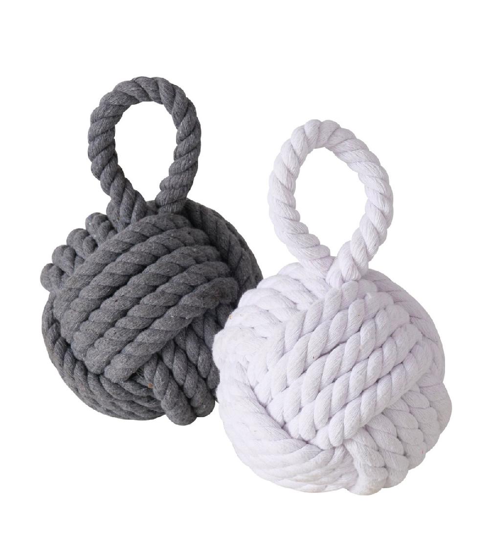 wadiga Set de 2 cale-portes noeuds corde