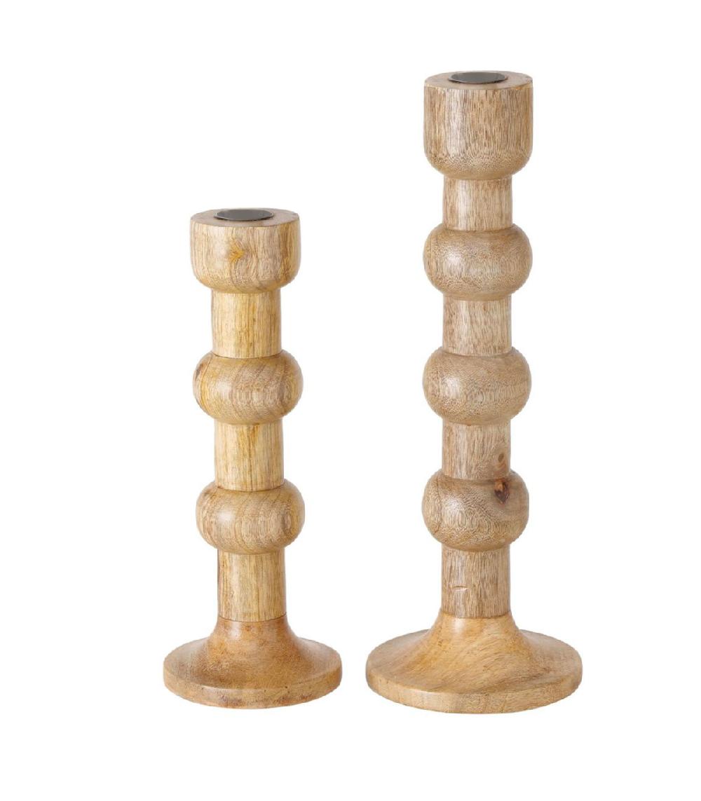 wadiga Set de 2 chandeliers en bois de mangue