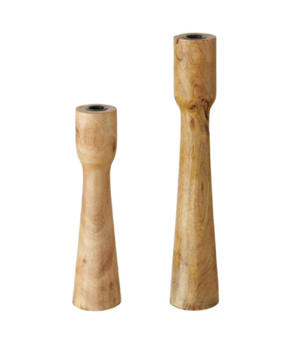 wadiga Set de 2 chandeliers en bois de mangue