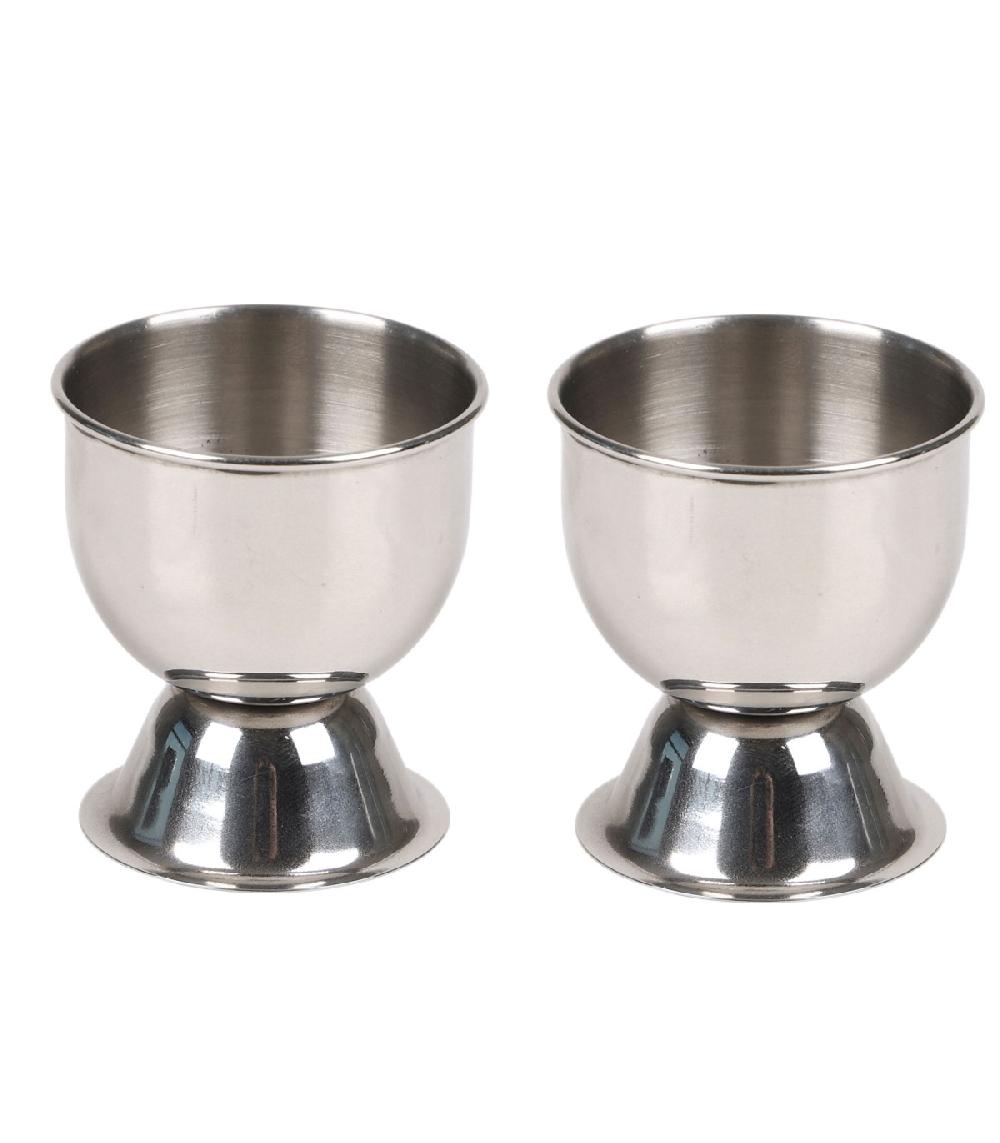 wadiga Set de 2 coquetiers en inox diamètre 5cm