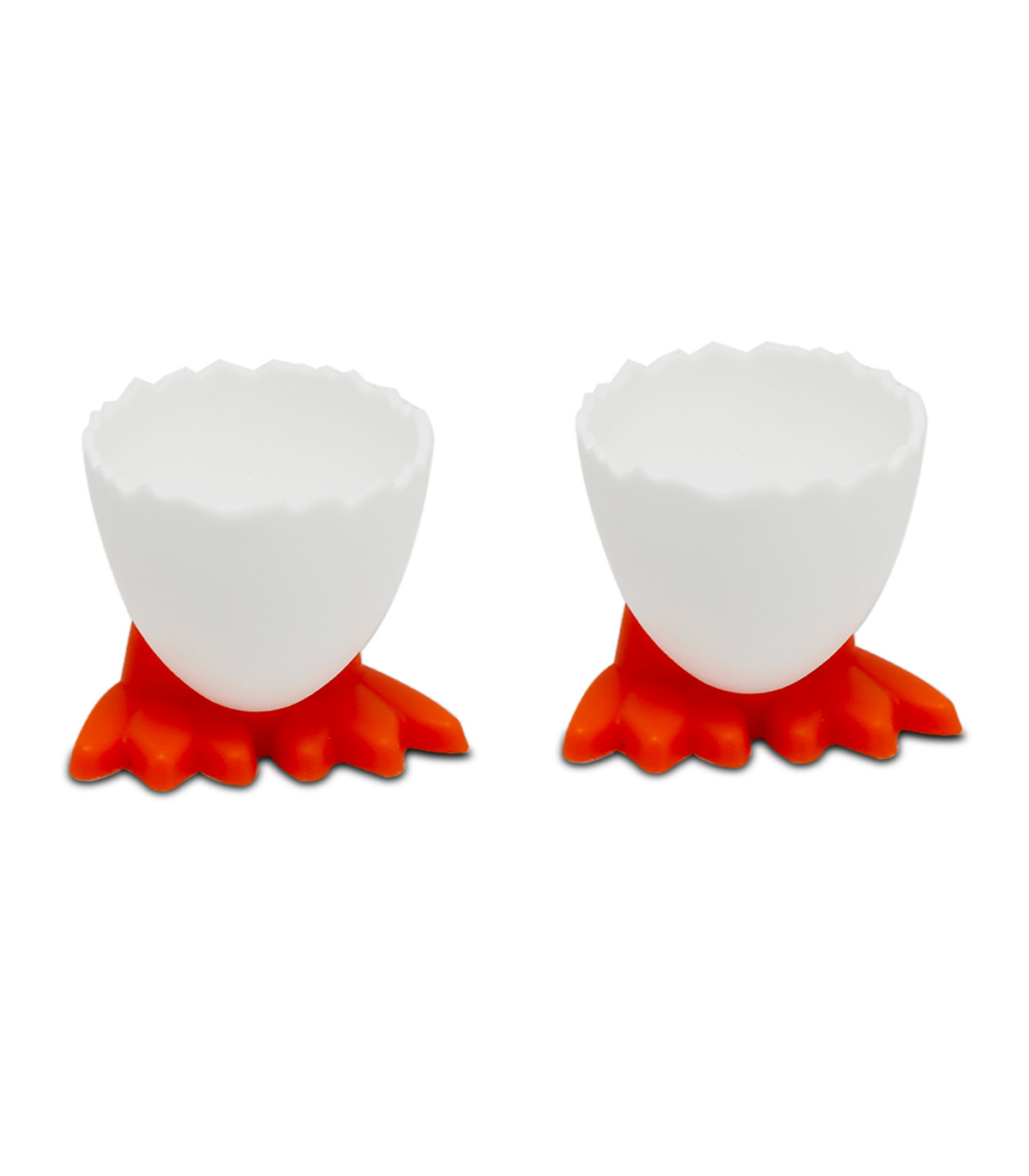 wadiga Set de 2 coquetiers en plastique poussins