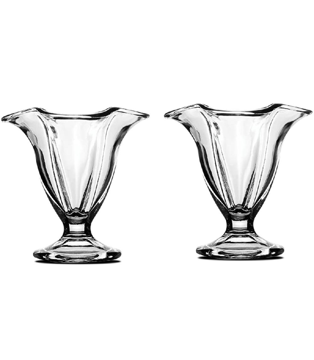 wadiga Set de 2 coupes à glace en verre