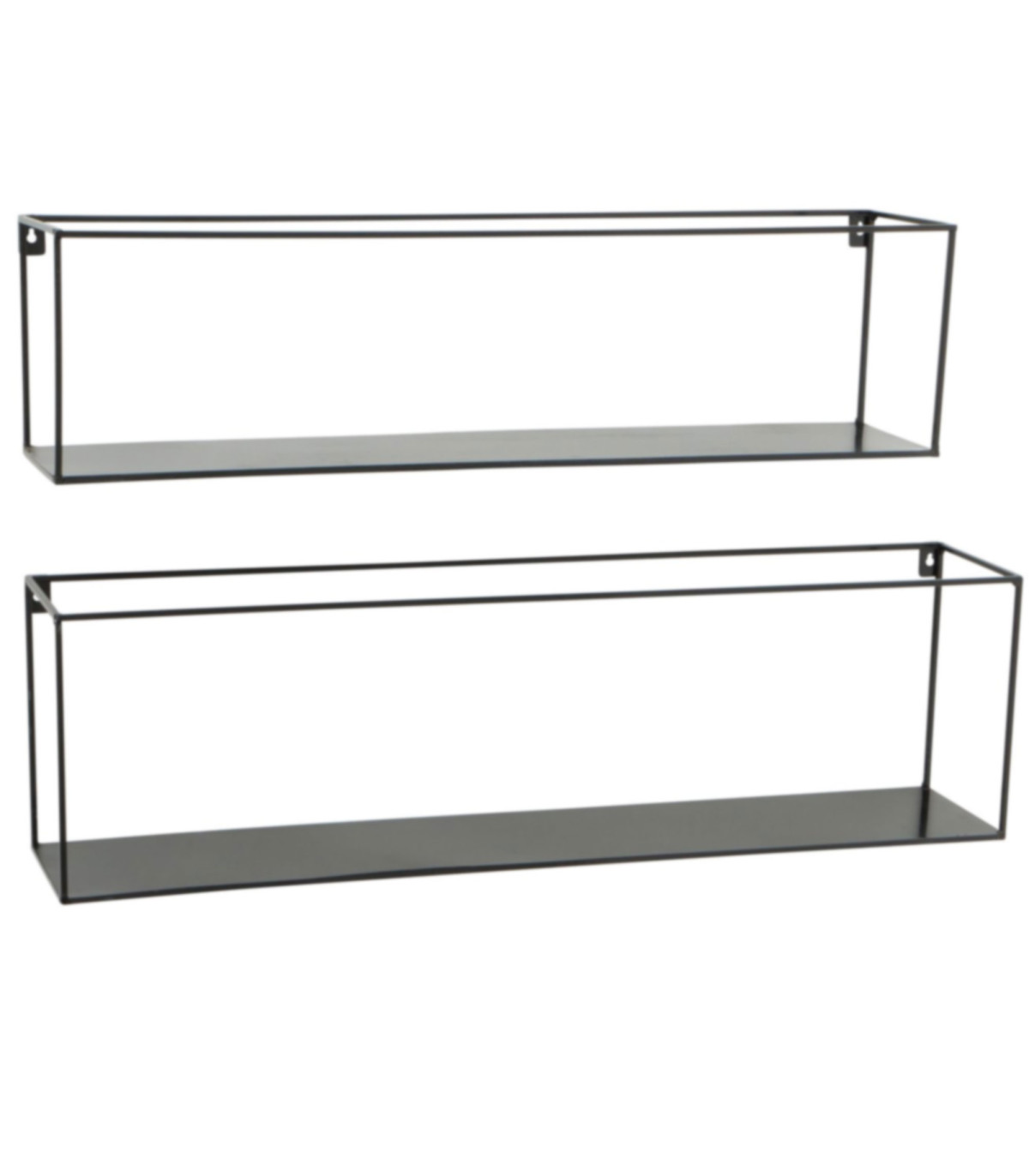 wadiga Set de 2 Étagères en Métal Noir Design