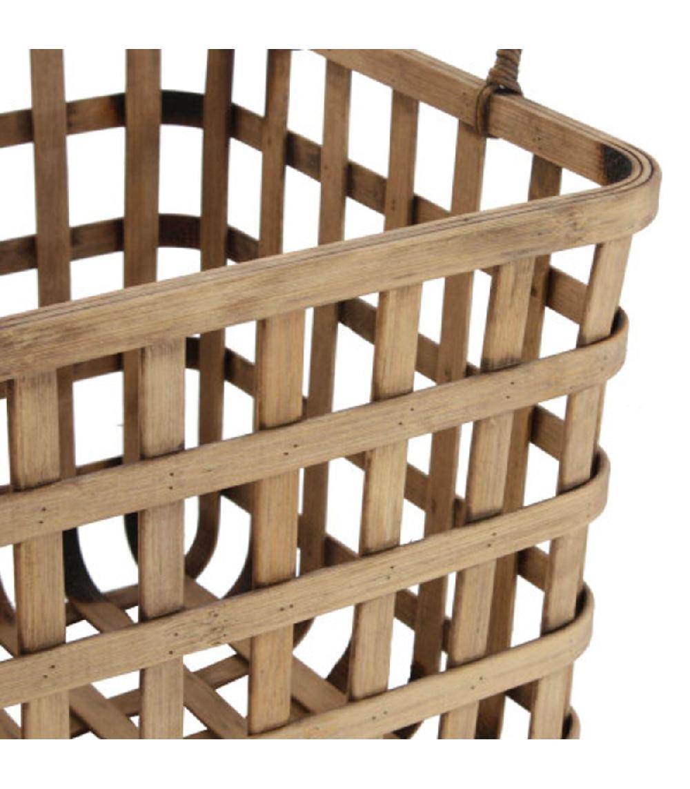 Wadiga Set De 2 Paniers En Bambou 36.5x36.5x35cm