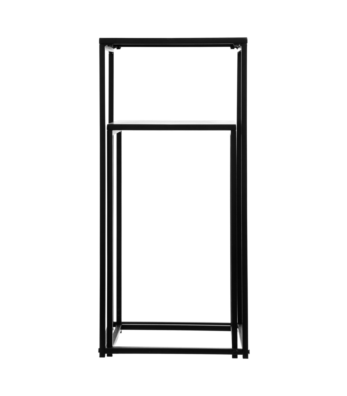 Wadiga Set De 2 Sellettes En Métal Noir 34x34x74cm