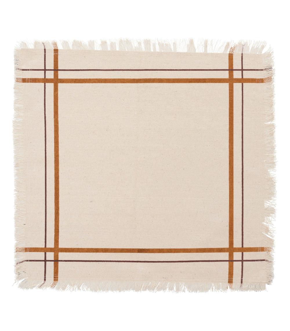 Wadiga Set De 2 Serviettes De Table En Lin 40x40cm