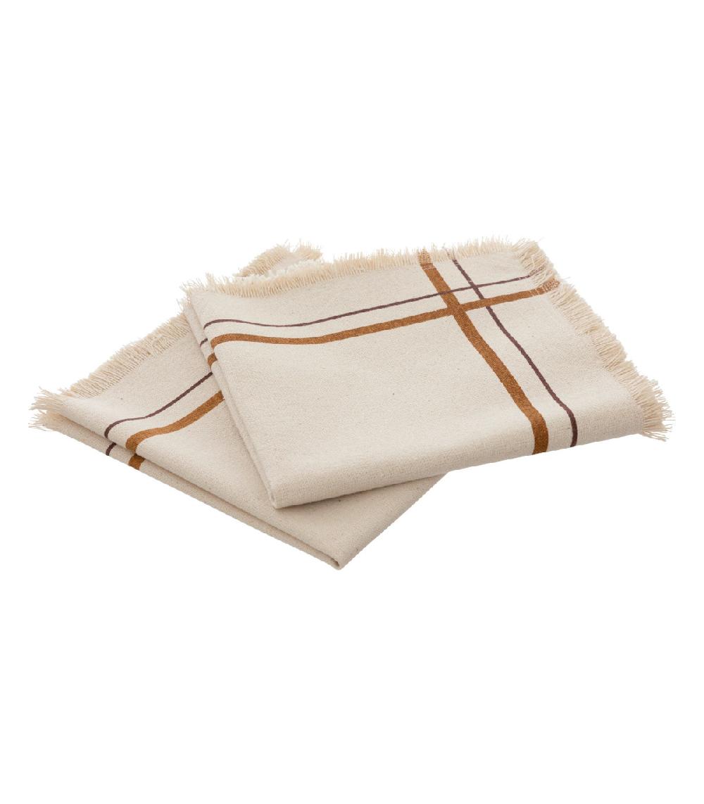 wadiga Set de 2 serviettes de table en lin 40x40cm