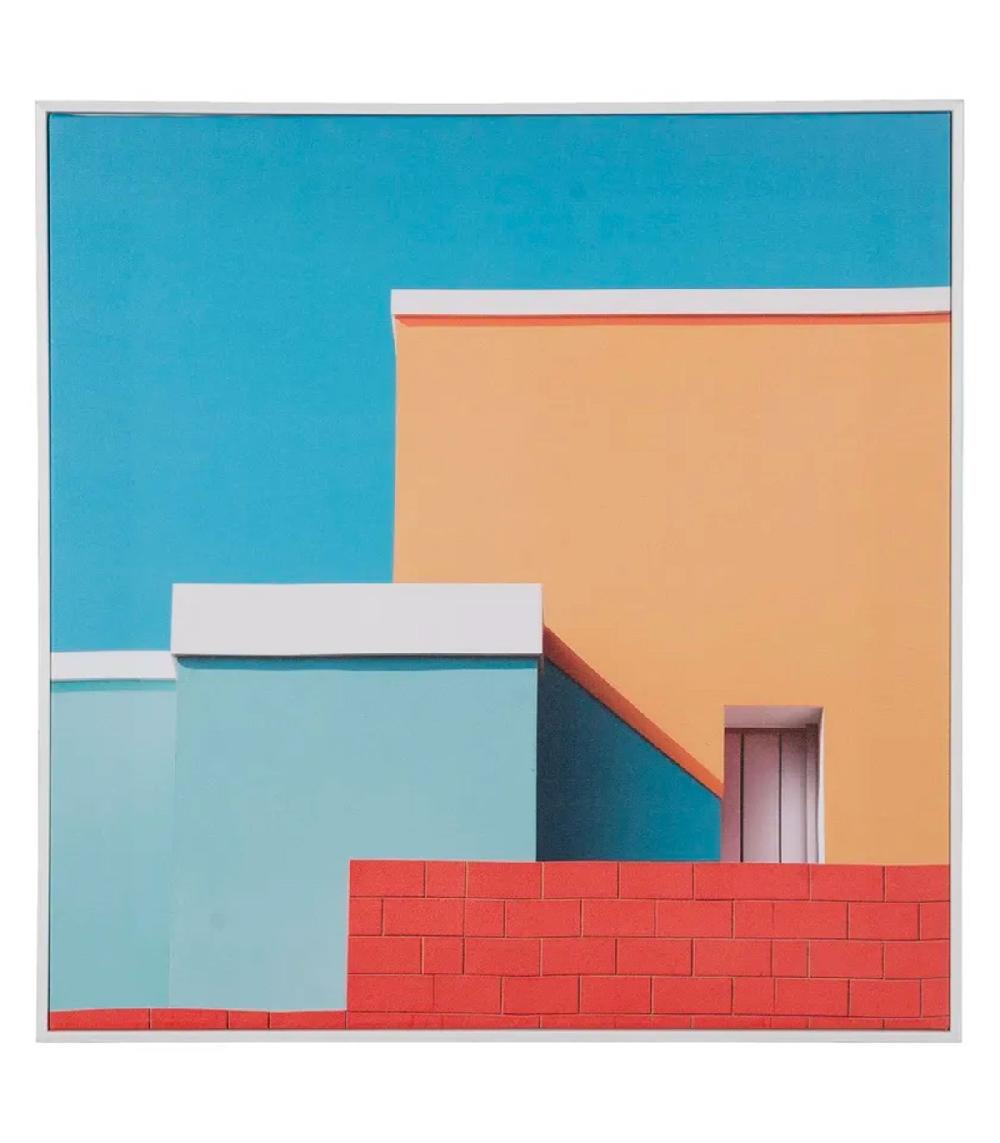 Wadiga Set De 2 Tableaux Bâtiments 50x2x50cm