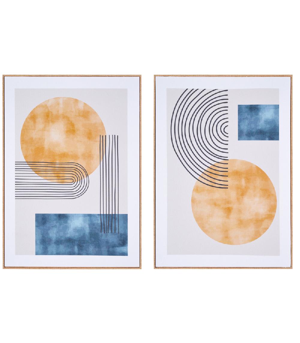 wadiga Set de 2 tableaux décoratifs abstraits