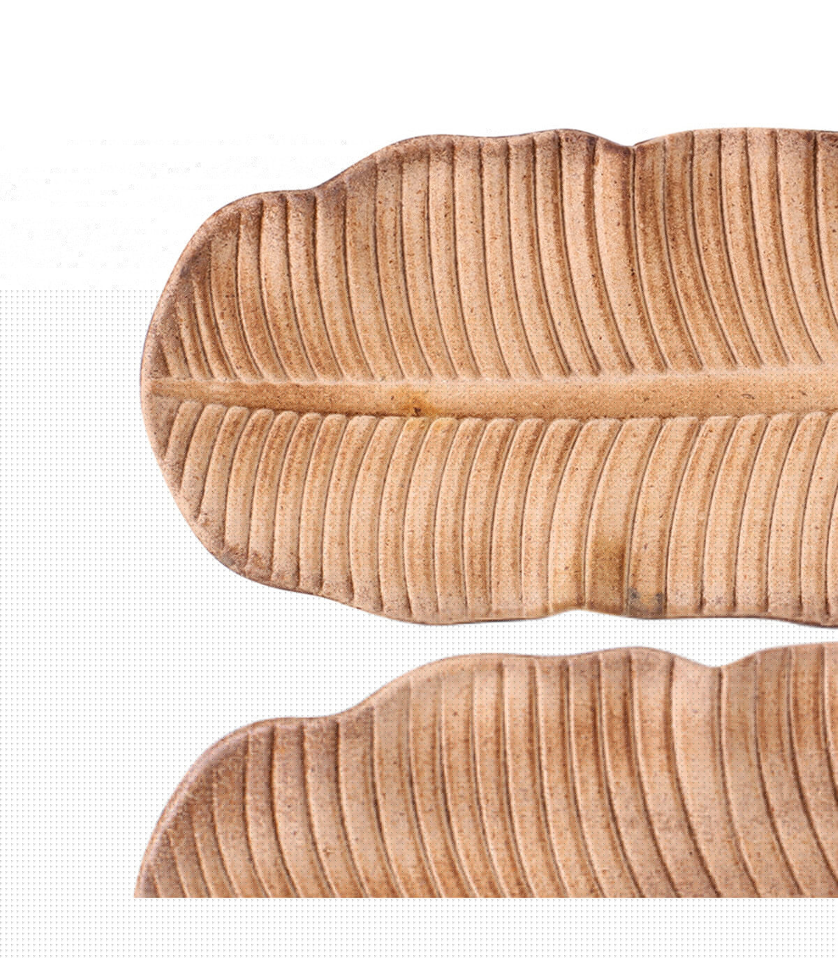 Wadiga Set De 2 Vide-poches En Bois Feuilles