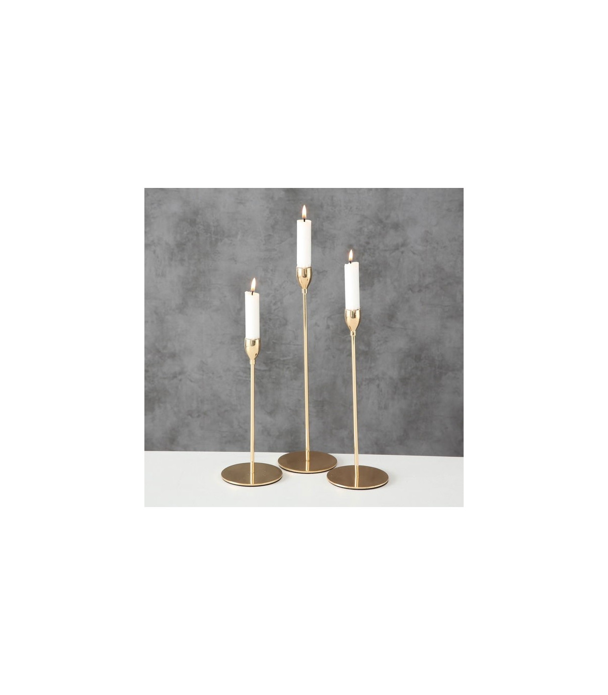 Wadiga Set De 3 Chandeliers De Table Dorés