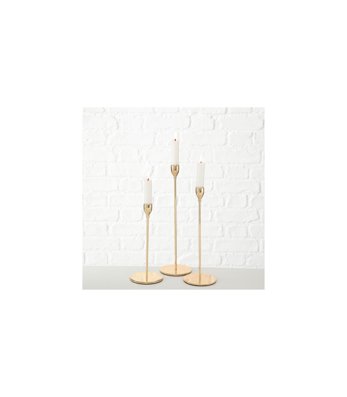 Wadiga Set De 3 Chandeliers De Table Dorés