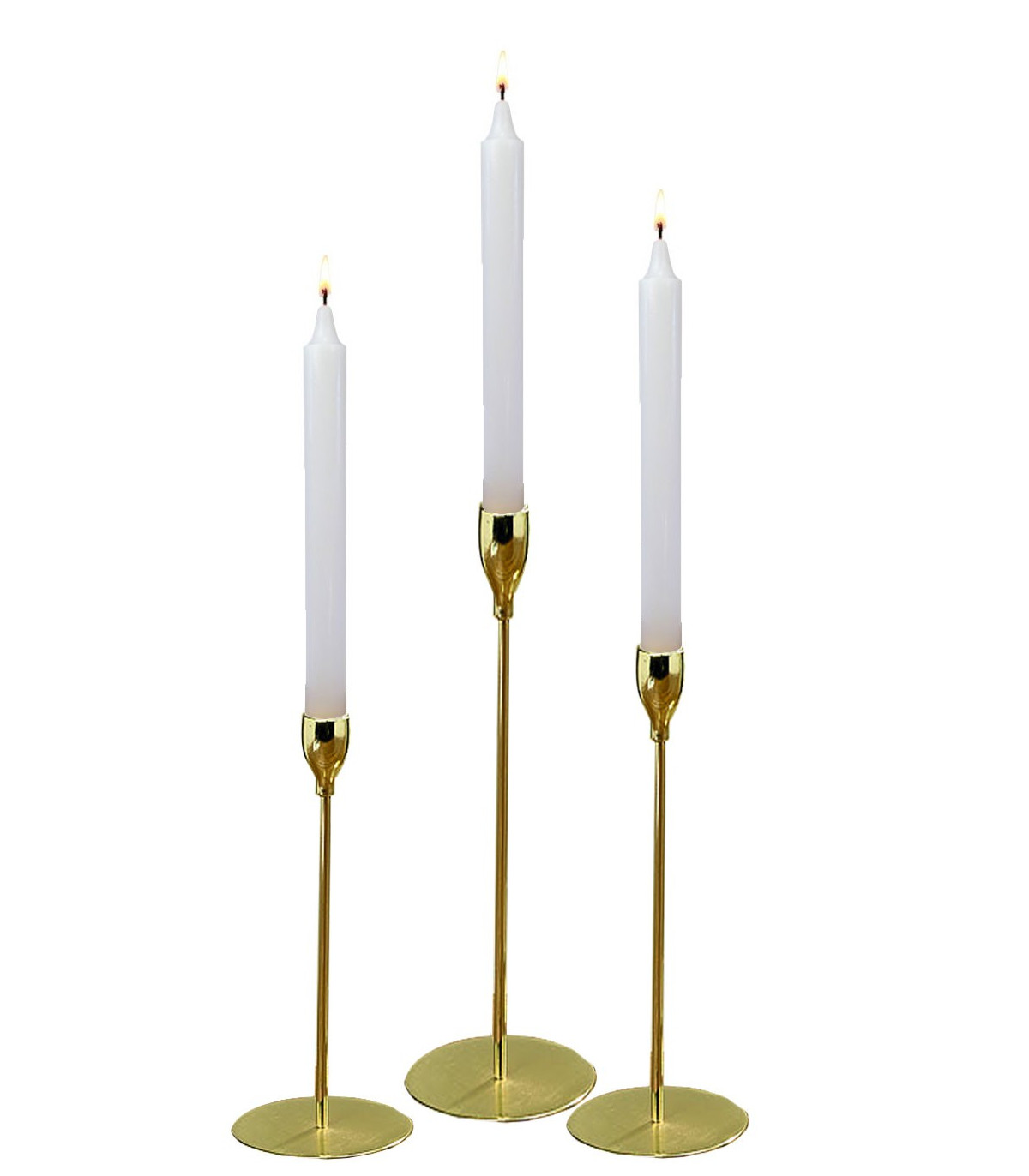 wadiga Set de 3 Chandeliers de Table Dorés