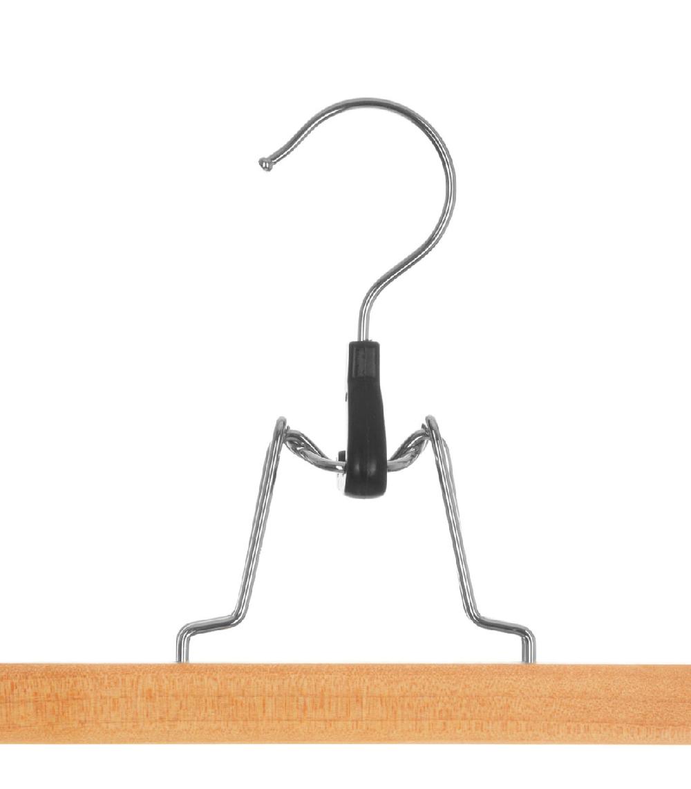 Wadiga Set De 3 Cintres à Pince Classique En Bois