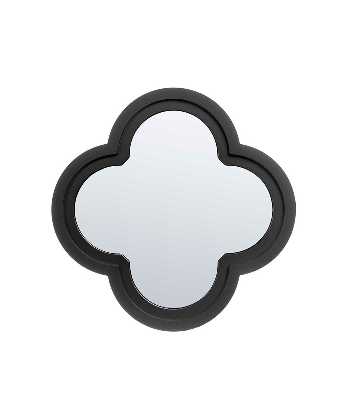 Wadiga Set De 3 Miroirs Noirs Fleurs 26x26x2.5cm
