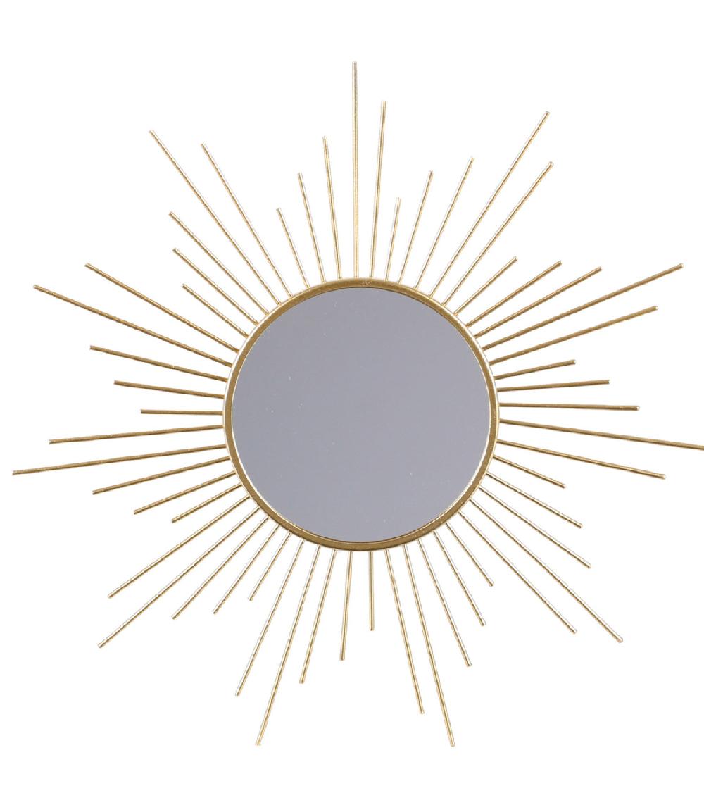 Wadiga Set De 3 Miroirs Ronds Dorés - Diamètre 25.cm