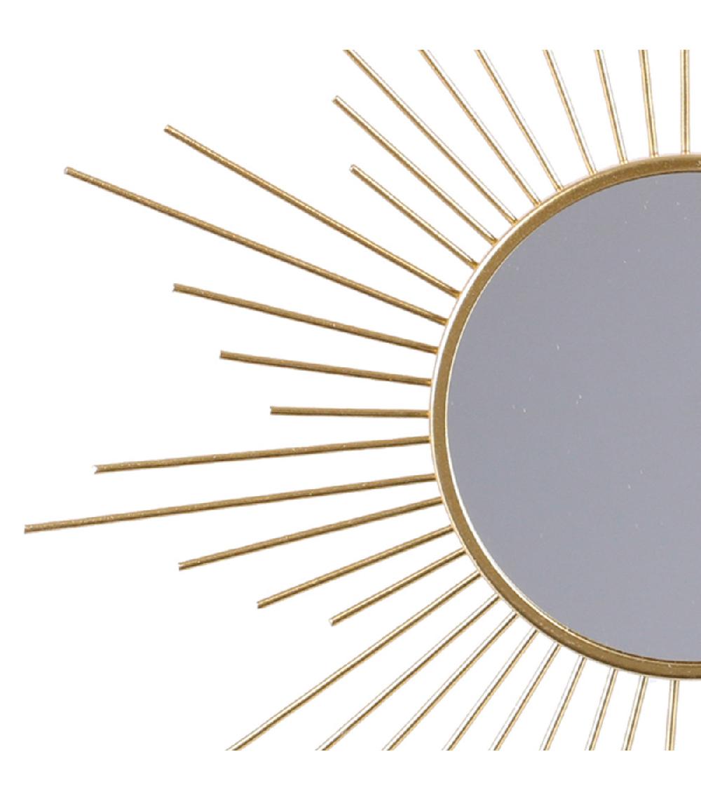 Wadiga Set De 3 Miroirs Ronds Dorés - Diamètre 25.cm