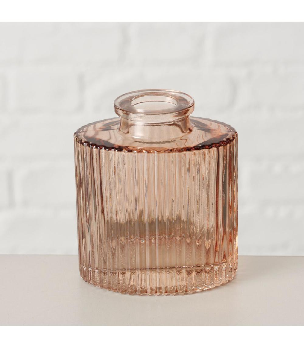 Wadiga Set De 3 Petits Vases En Verre Strié