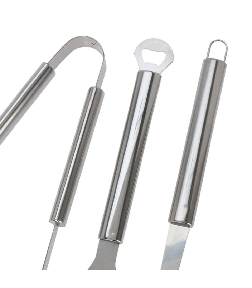 Wadiga Set De 3 Ustensiles Pour Barbecue Inox