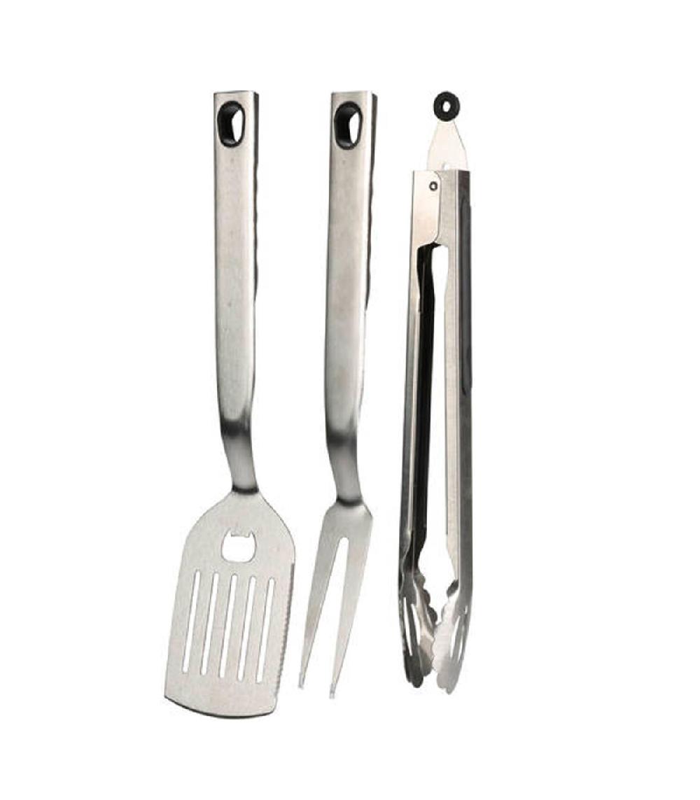 wadiga Set de 3 ustensiles pour barbecue inox