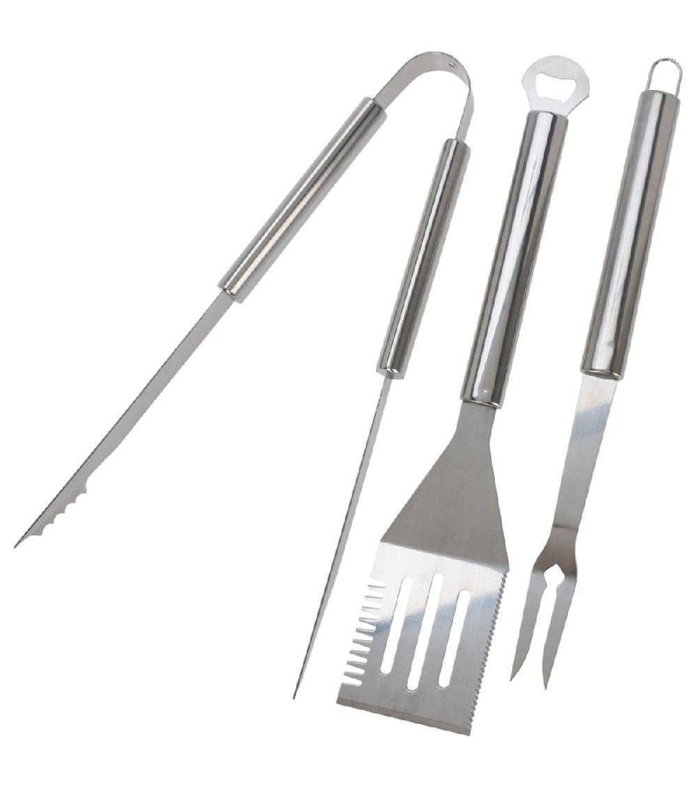 wadiga Set de 3 ustensiles pour barbecue inox