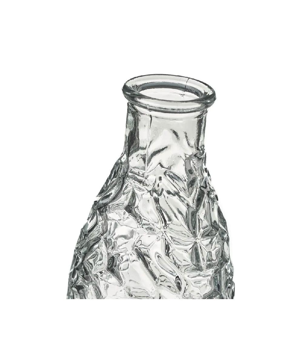 Wadiga Set De 3 Vases En Verre - 6.8x6.8x14cm