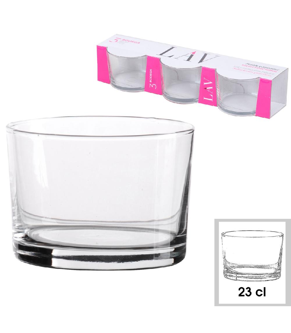 Wadiga Set De 3 Verres à Eau En Verre - Bodega