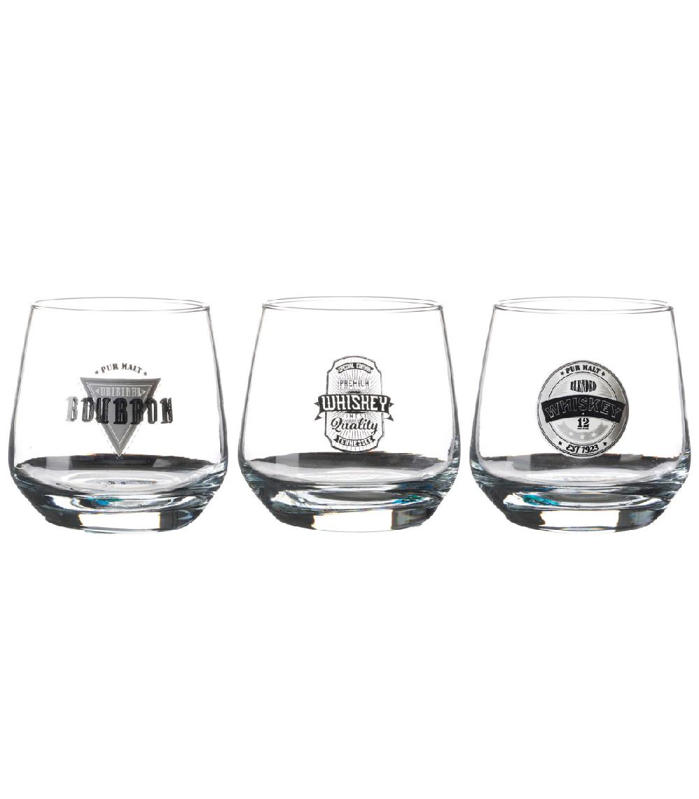 wadiga Set de 3 verres à whisky 28cl