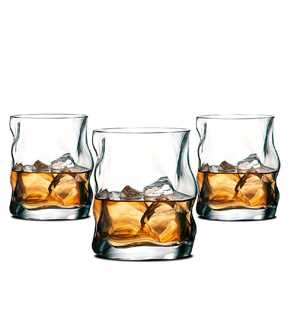 wadiga Set de 3 verres à whisky 30cl