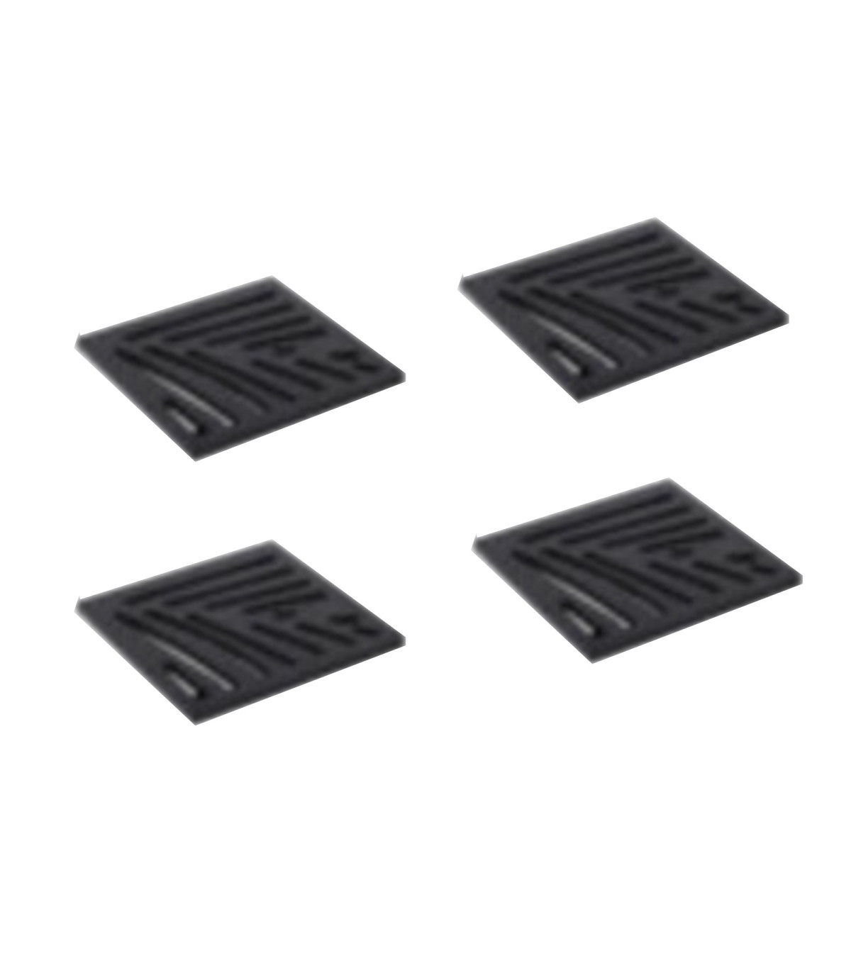 Wadiga Set De 4 Dessous De Verres En Bois Noir