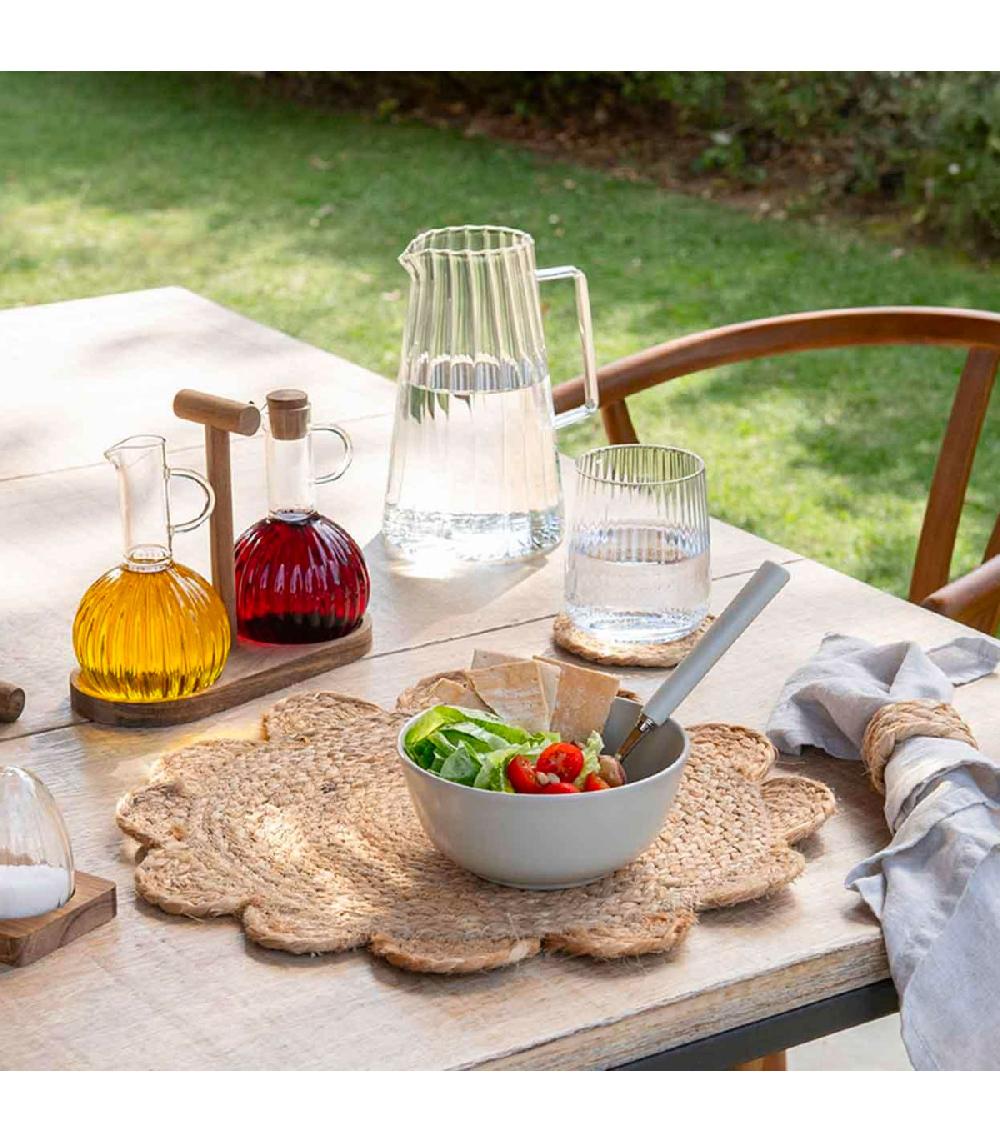 Wadiga Set De 4 Ronds De Serviette En Jute Tressée