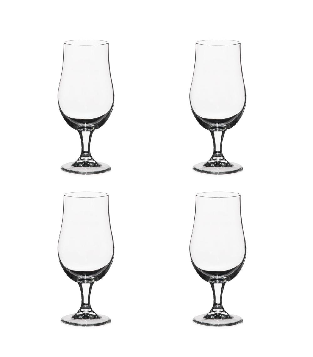 wadiga Set de 4 verres à bière en verre 37cl