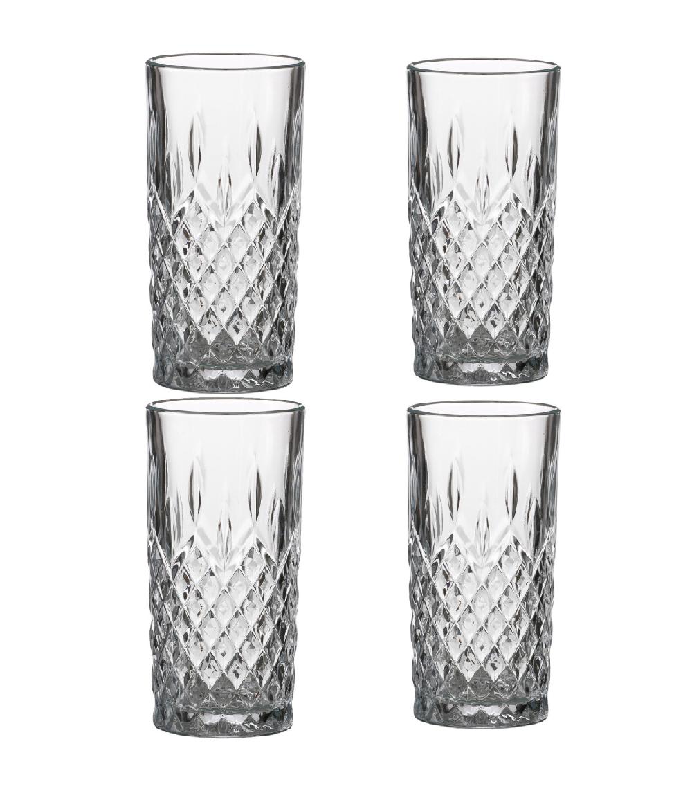 wadiga Set de 4 verres à soft hauts en verre 35cl
