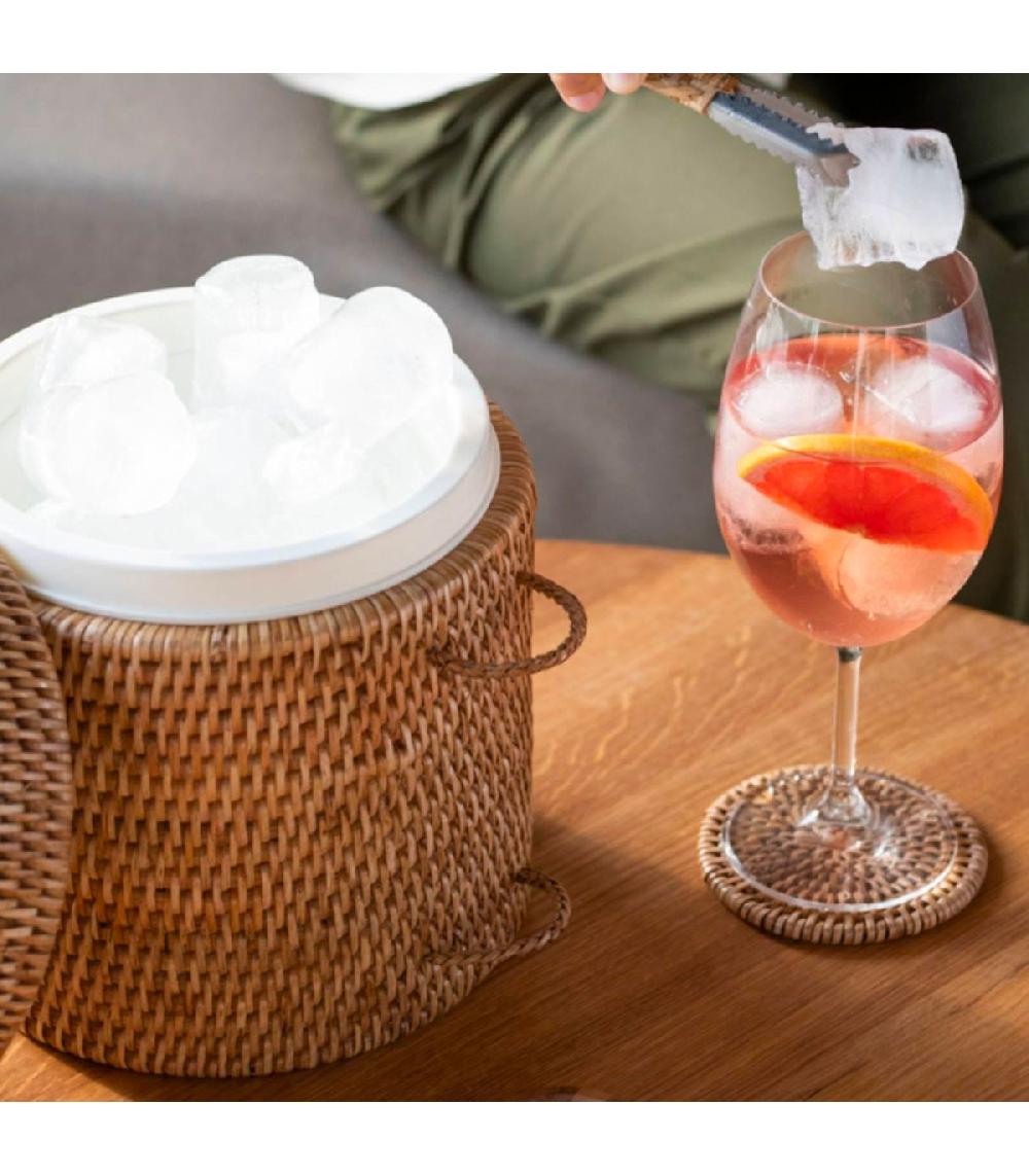 Wadiga Set De 6 Dessous De Verre En Rotin Tressé