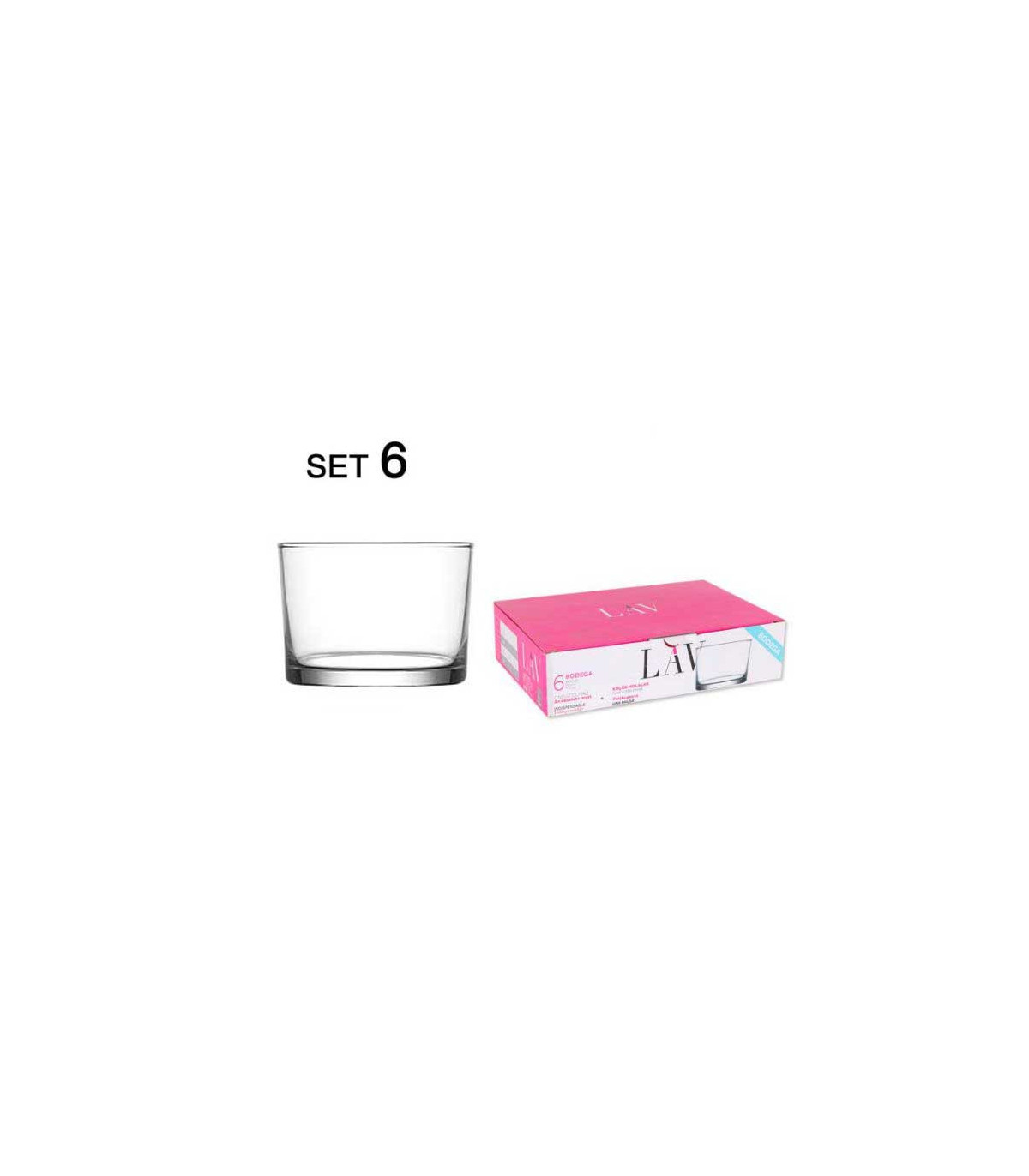 Wadiga Set De 6 Verres à Eau En Verre - Bodega
