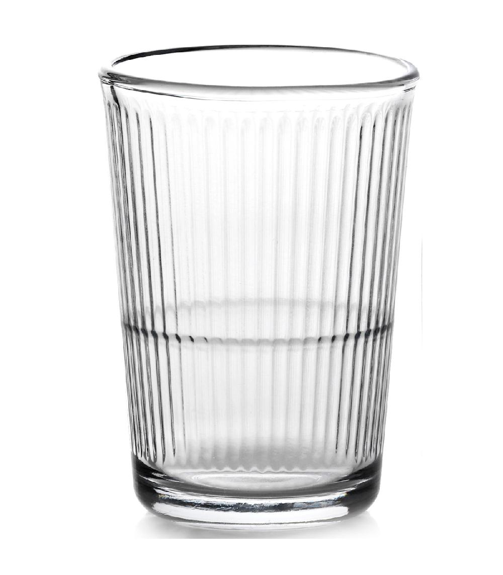 Wadiga Set De 6 Verres à Eau En Verre Strié 21cl