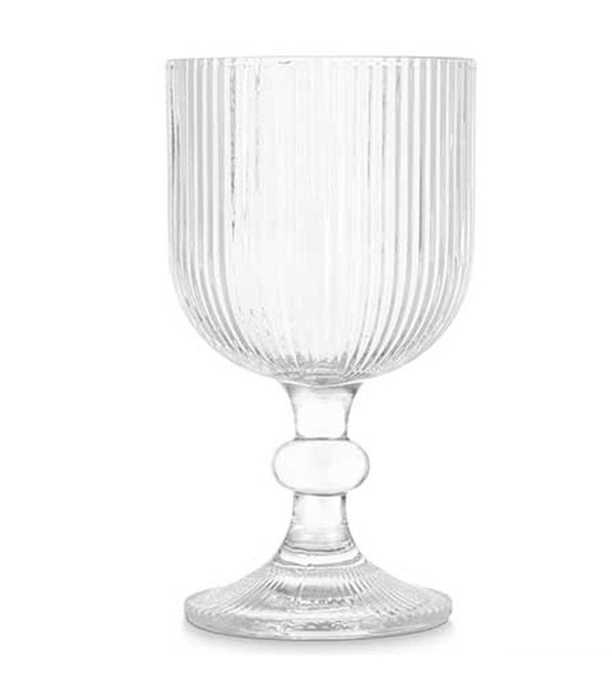 Wadiga Set De 6 Verres à Eau En Verre Strié 37cl