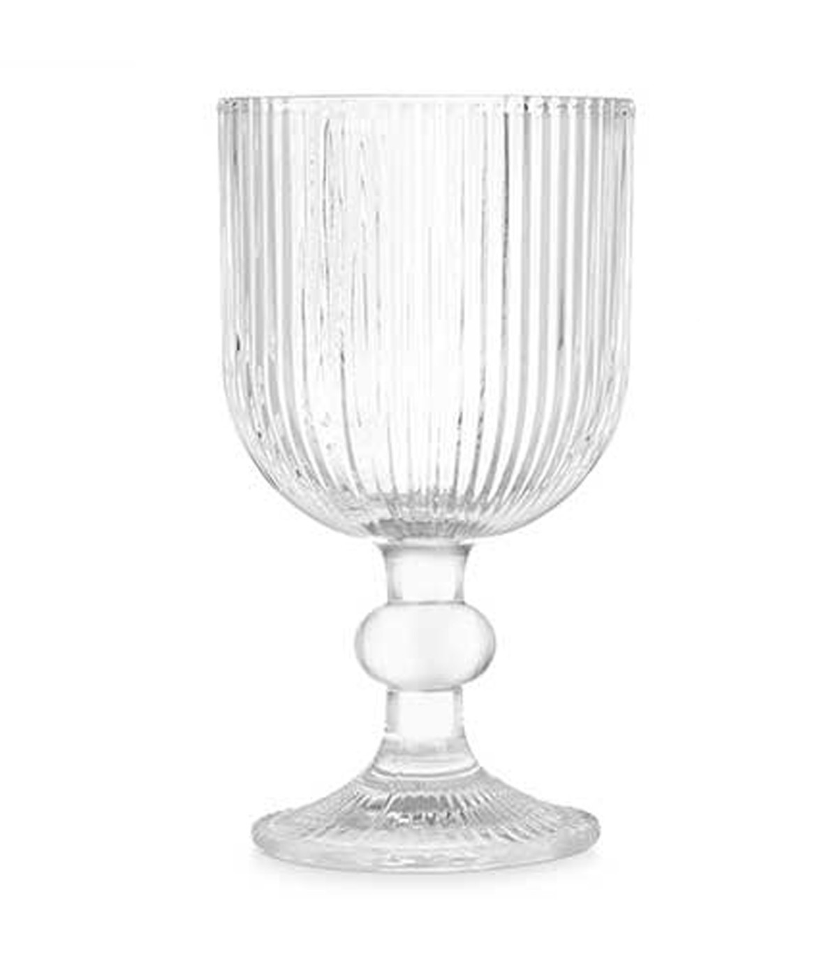 Wadiga Set De 6 Verres à Vin En Verre Strié 26cl