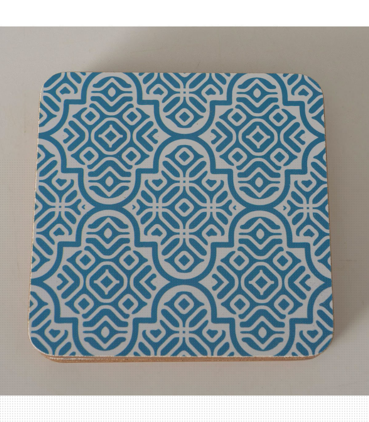 Wadiga Set De 8 Dessous De Verres En Bois Bleu