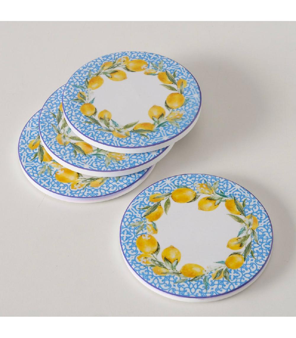 Wadiga Set De 8 Dessous De Verres En Céramique