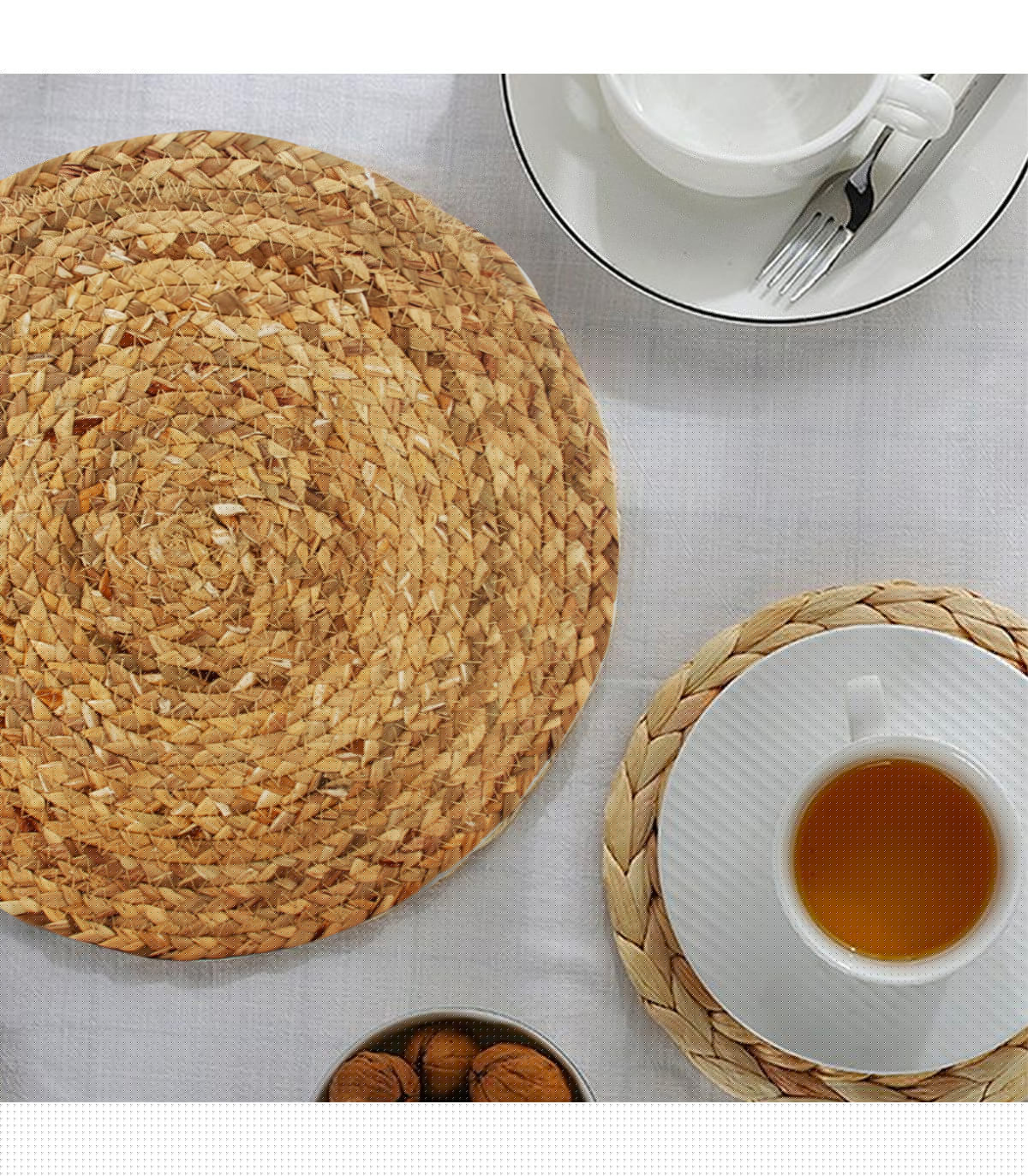Wadiga Set De Table En Jute Rond - Diamètre 35cm
