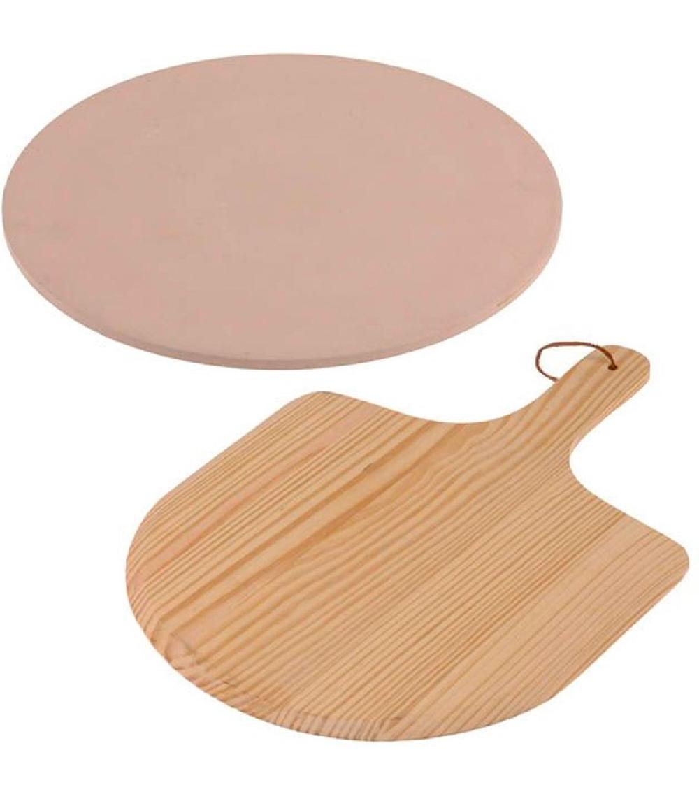 wadiga Set pizza pierre + pelle à pizza