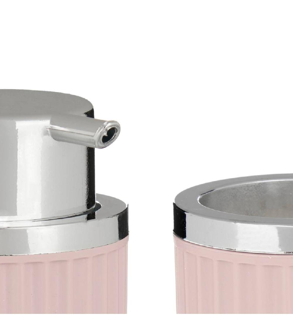 Wadiga Set Salle De Bain Plastique Rose- 3 Pièces