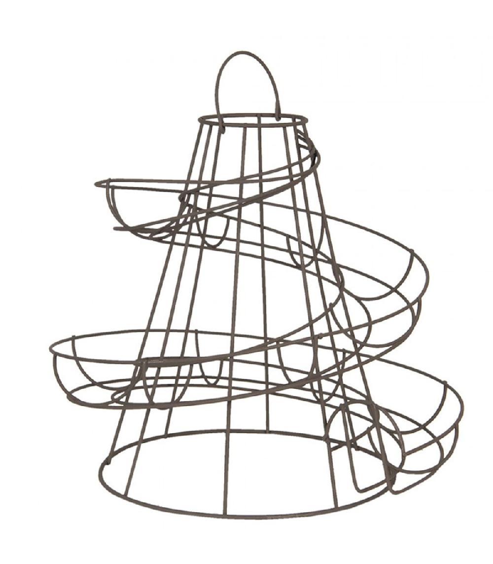 Wadiga Support à Oeufs En Fer Noir 33x33x35cm
