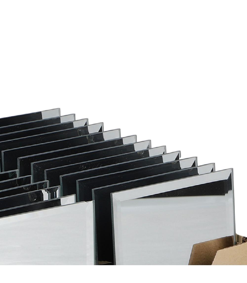 Wadiga Support Bougie Miroir Carré 10x10cm