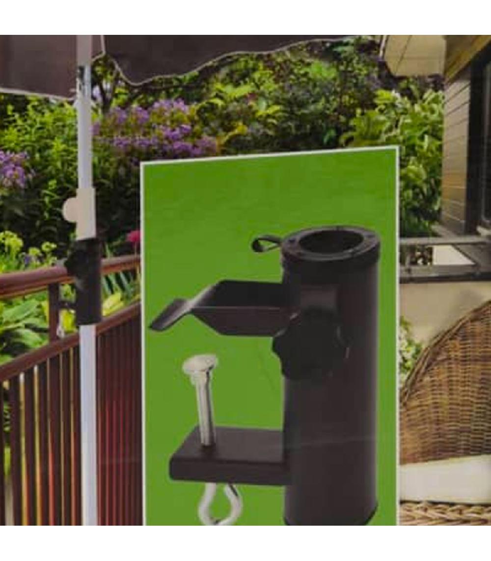 Wadiga Support De Parasol Pour Balcon Gris