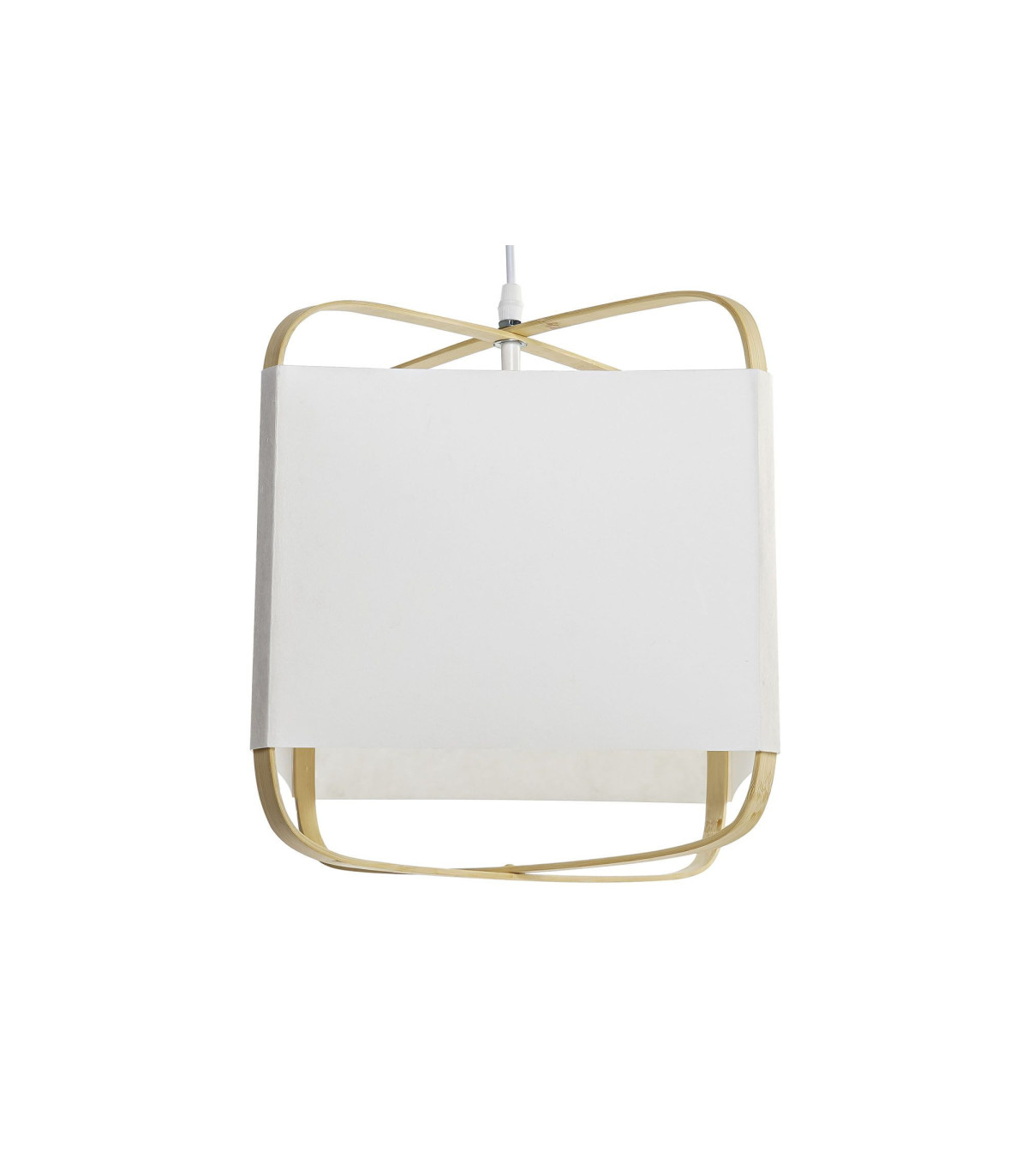 wadiga Suspension bambou et polyester - 27x27x33cm