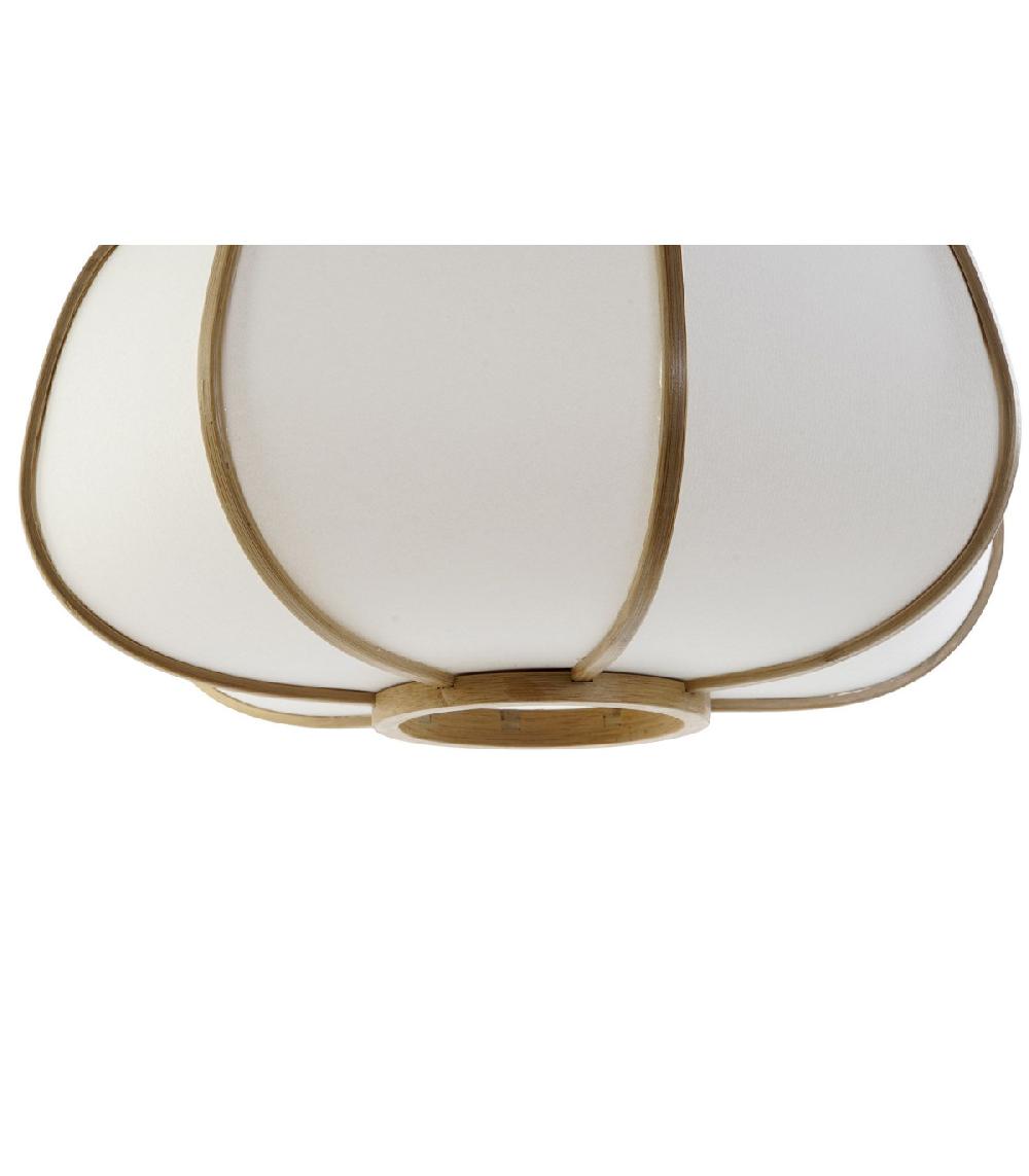 Wadiga Suspension Bambou Et Polyester - 34x34x21cm