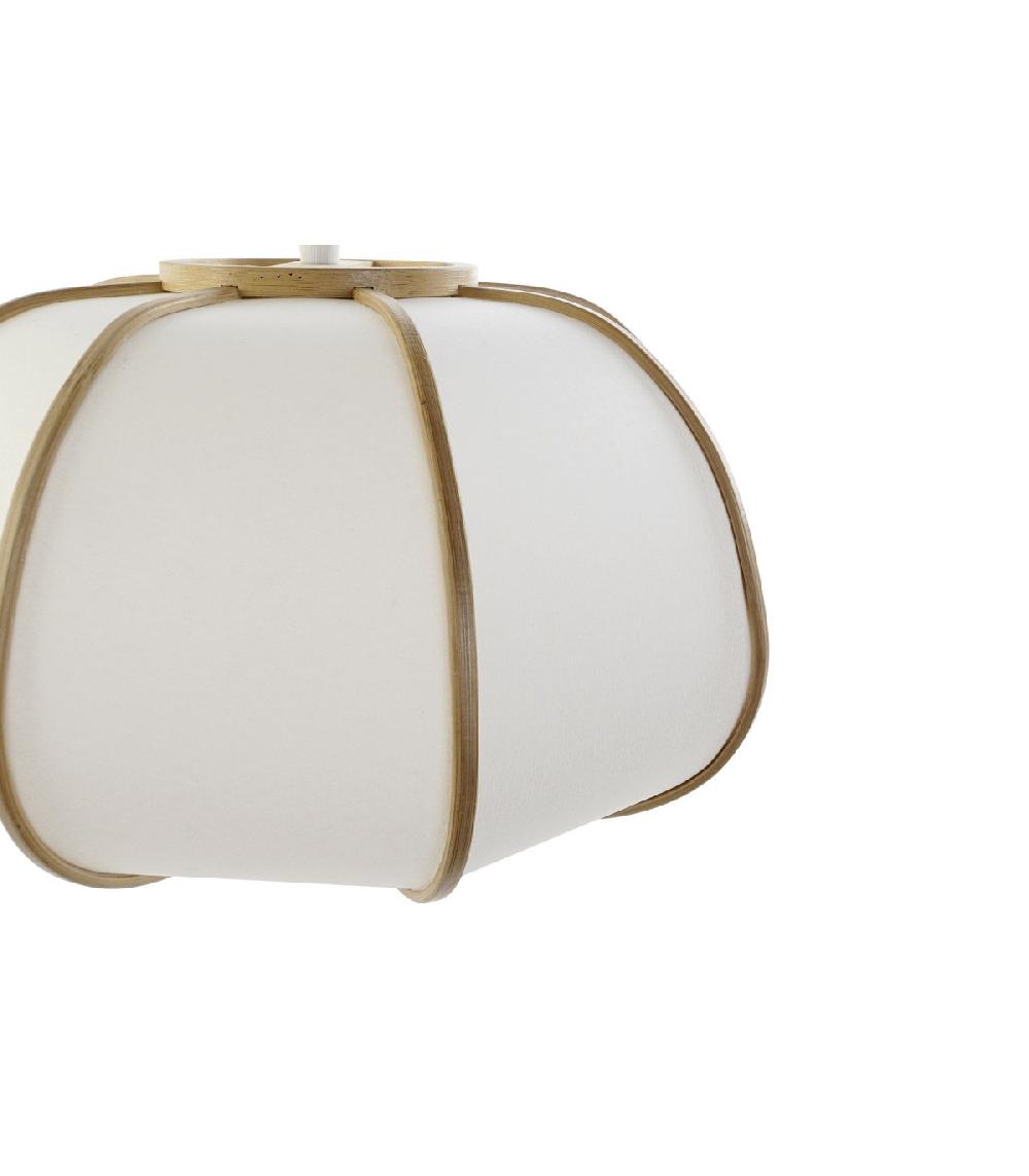 Wadiga Suspension Bambou Et Polyester - 34x34x21cm